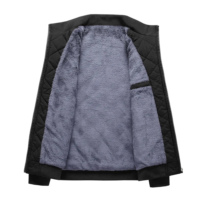 Pixel Studio Men's Slim Fit Diamond Pattern Bomber Jacket