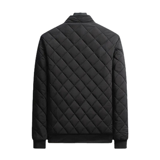 Pixel Studio Men's Slim Fit Diamond Pattern Bomber Jacket