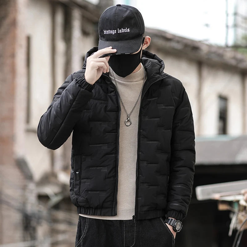 Pixel Studio Men's Loose Fit Hooded Windbreaker Jacket