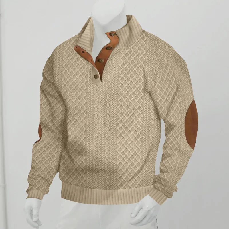 Pixel Studio Men's Slim-Fit Jacquard Knit Sweater