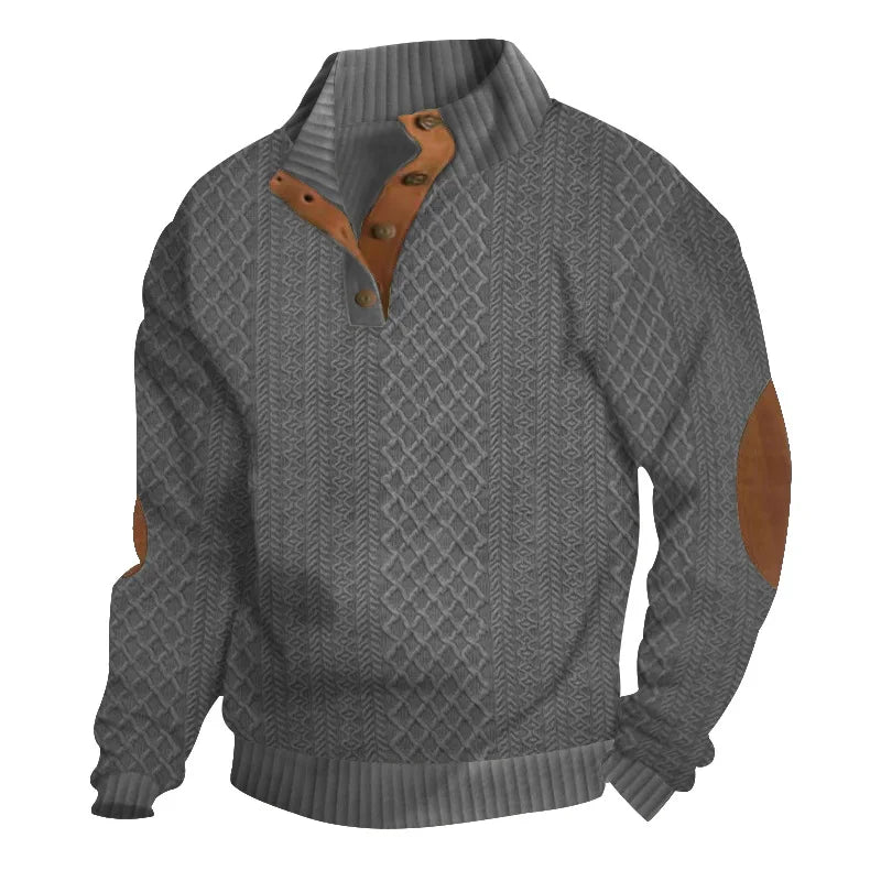 Pixel Studio Men's Slim-Fit Jacquard Knit Sweater