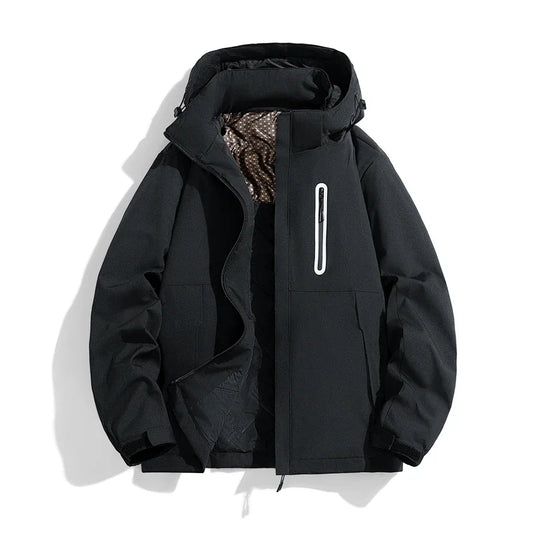 Pixel Studio Men's Hooded Denim-Style Banglore Men Winter Jacket