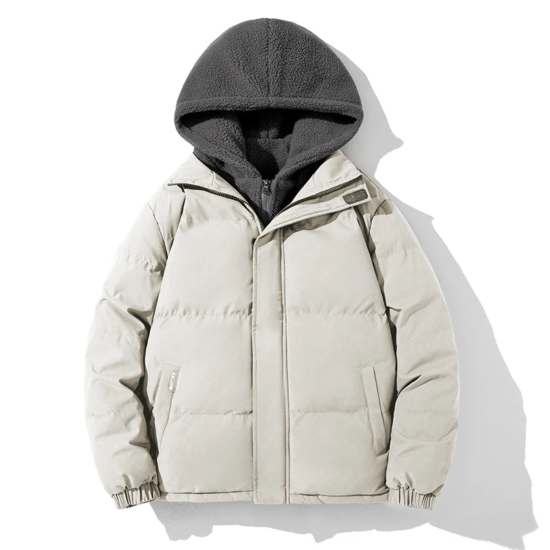 Buy Men's Hooded Breathable Padded Winter Denim Jacket