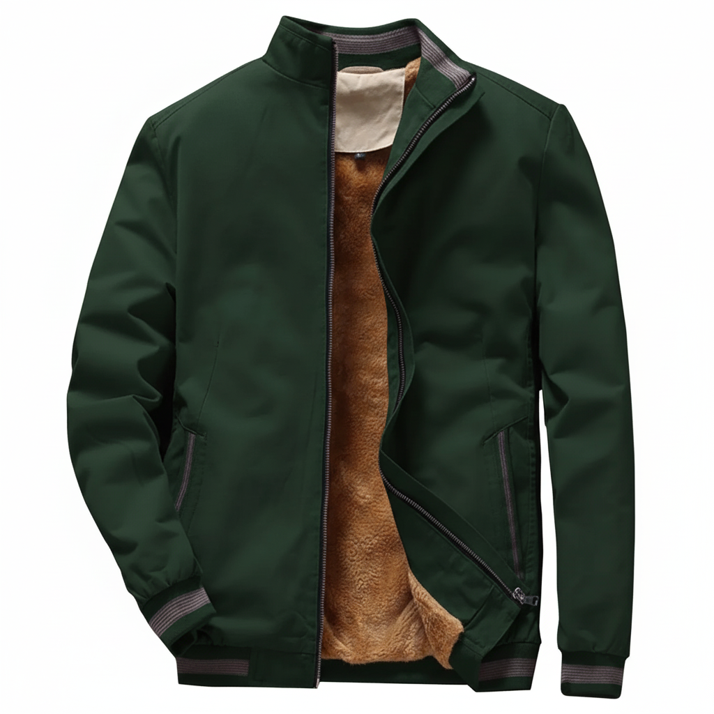 Signature Tunica Men's Fleece Thickened Aviator Jacket Green Mens