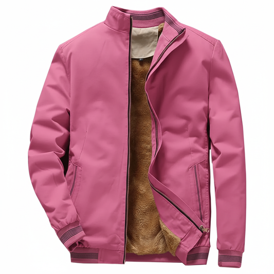 Signature Tunica Men's Fleece Thickened Aviator Jacket Pink Mens