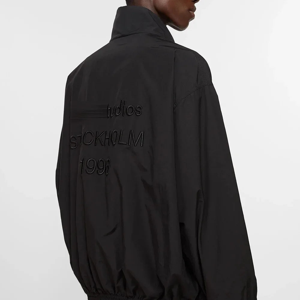 Signature Tunica Men's Loose Fit Streetwear Embroidery Stand Collar Coat Jacket latest